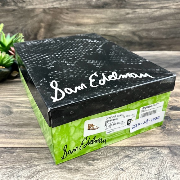 NIB Sam Edelman 8.5M Camel Genevive Leather Studded Strappy Gladiator Sandals - Picture 11 of 12